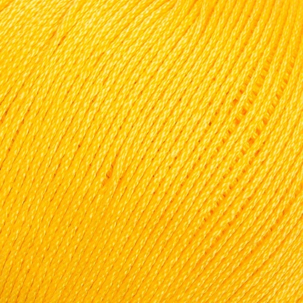 La Mia Lux Mercerized Cotton Koyu Sarısı El Örgü İpi - 181 - 33754 - Resim 2