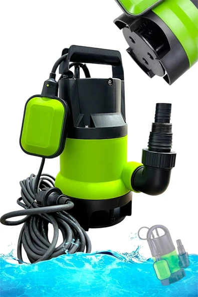 Şamandıralı Kirli- Temiz Dalgıç Pompası Yüzme Havuzu Gölet Sel Su Aktarma Pompası Yeni Seri 400W