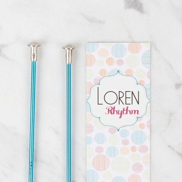 Loren Rythm 2,5mm Mavi Renkli Metal Örgü Şişi - Resim 2