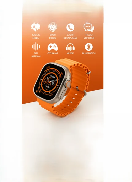 QASUL H27 Ultra 3 Akıllı Saat Bluetooth Kulaklık Ve 4 Kordon Dahil Süper Set - 3