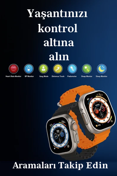 QASUL H27 Ultra 3 Akıllı Saat Bluetooth Kulaklık Ve 4 Kordon Dahil Süper Set - 5