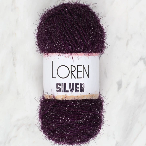 Loren Silver Patlıcan Moru El Örgü İpi - RS0109 - 34082 ürün görseli