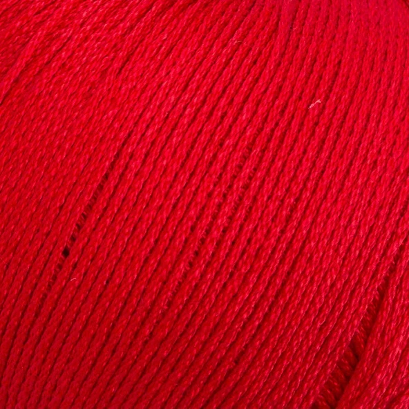 La Mia Lux Mercerized Cotton Kırmızı El Örgü İpi - 19 - 33745 - Resim 2