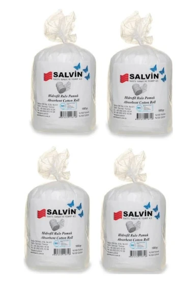 Salvin Hidrofil Rulo Pamuk 4 x 1 KG
