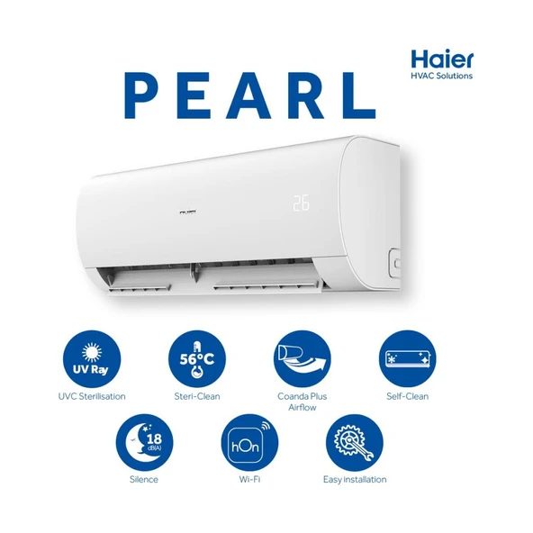 Haier AS35PBPHRA-TR Pearly Premium 12000 BTU Duvar Tipi DC Inverter Split Klima Wifi A++ - Resim 2