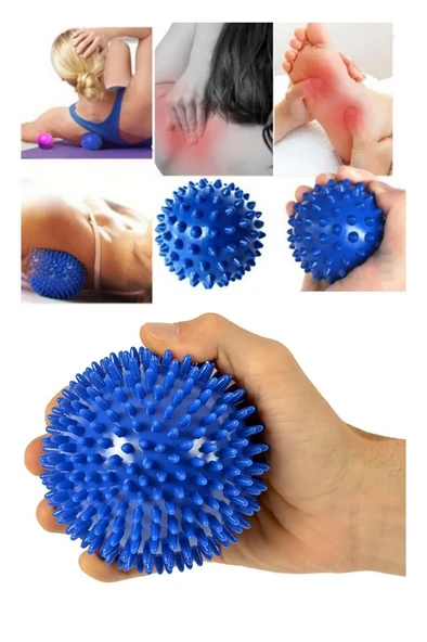 Pilates Masaj Topu 8 Cm Duyu Uyarıcı Dikenli Masaj Topu El Sırt Vücut Egzersiz Plates Topu
