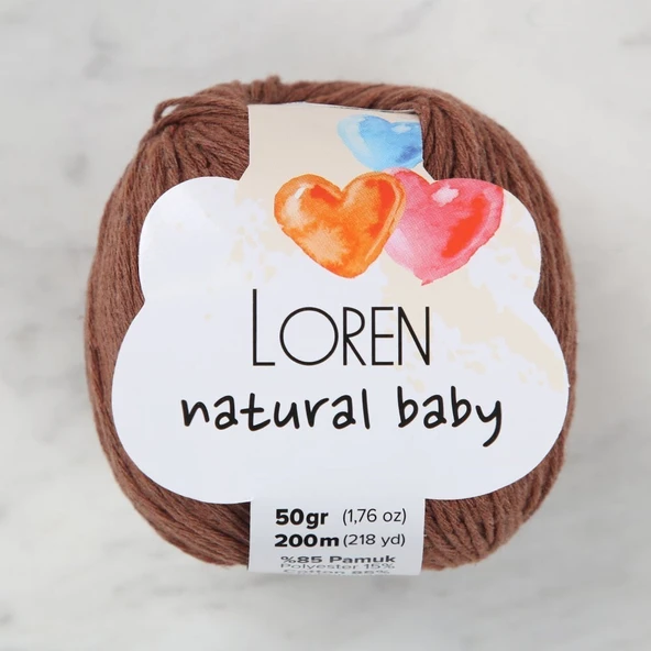 Loren Natural Baby Tarçın El Örgü İpi - R072 ürün görseli
