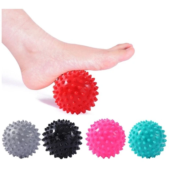 Pilates Masaj Topu 8 Cm Duyu Uyarıcı Dikenli Masaj Topu El Sırt Vücut Egzersiz Plates Topu - 2