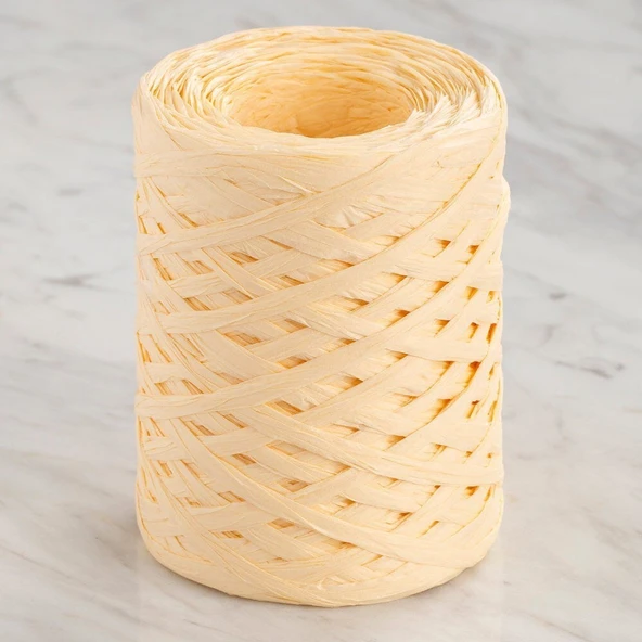Loren Natural Raffia 90 gr Sarı Kağıt İp - 4 ürün görseli
