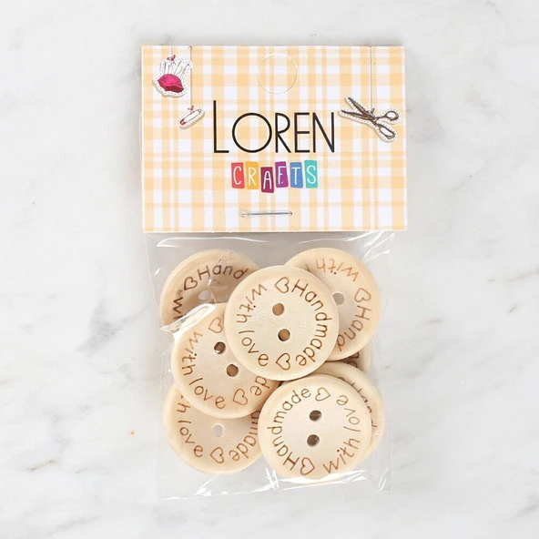 Loren Crafts Handmade 8'li Düğme - 1615 - Resim 2