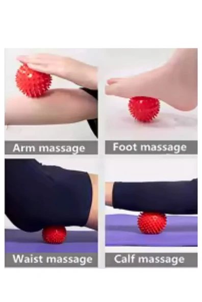 Pilates Masaj Topu 8 Cm Duyu Uyarıcı Dikenli Masaj Topu El Sırt Vücut Egzersiz Plates Topu - 3