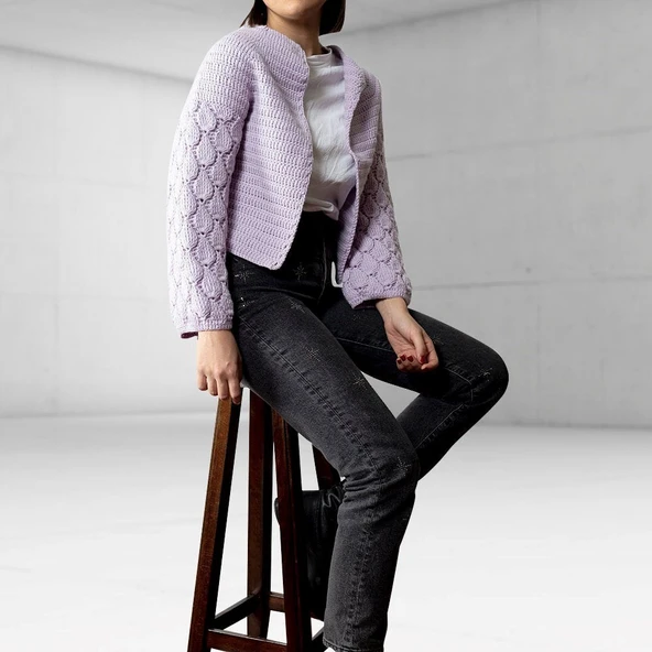 La Mia Merino Lila El Örgü İpi - L140 - 33783 - Resim 4