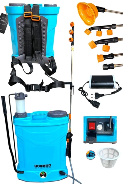 16 Lt Şarjlı Akülü ve Manuel Kullanımlı Sırt ilaçlama Pompası Makinası