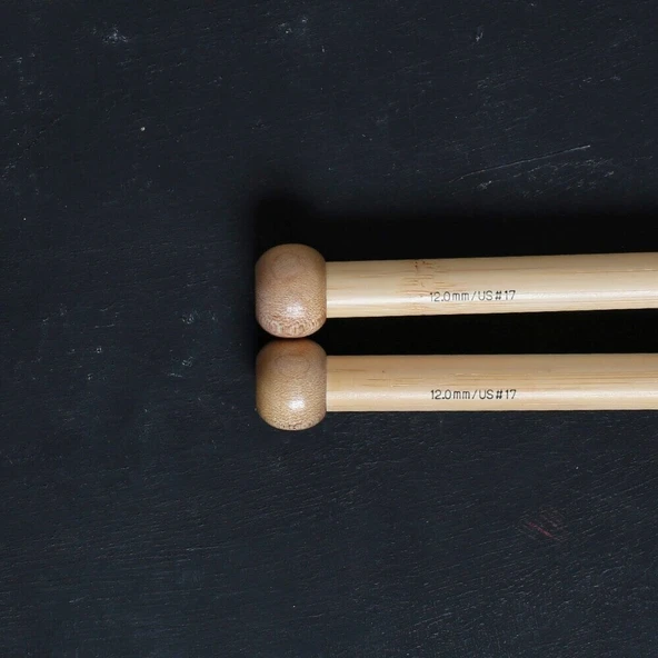 Addi Bambus 12 Mm 35 Cm Bambu Örgü Şişi - 500-7 - Resim 3