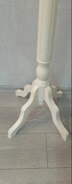 NİVEMESHOME AYAKLI AHŞAP KREM ASKILIK 175 CM - Resim 4