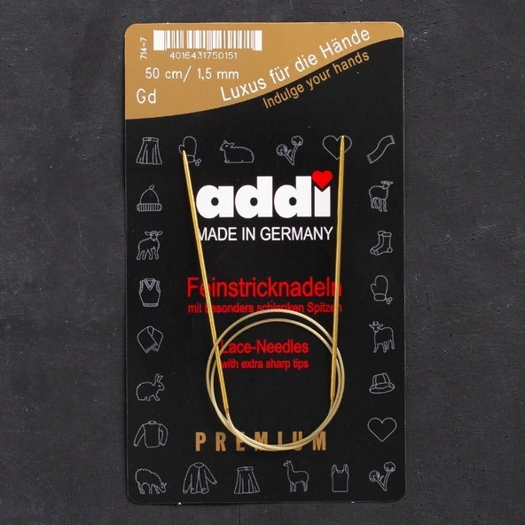 Addi 1,5mm 50cm Misinalı Şiş - 714-7 ürün görseli