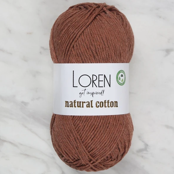 Loren Natural Cotton Tarçın El Örgü İpi - R072 ürün görseli