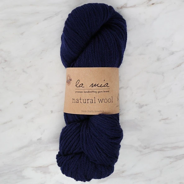 La Mia Natural Wool Lacivert El Örgü İpi - L630 ürün görseli