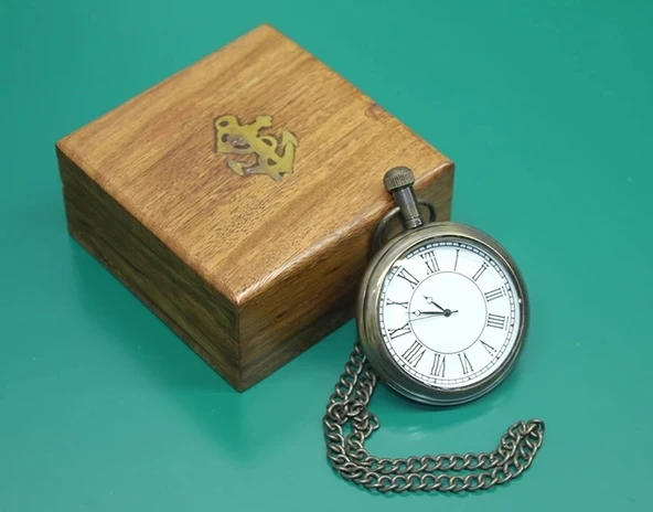 CEYLAN ADAM Ahşap Kutulu Köstekli Saat 15503 ürün görseli