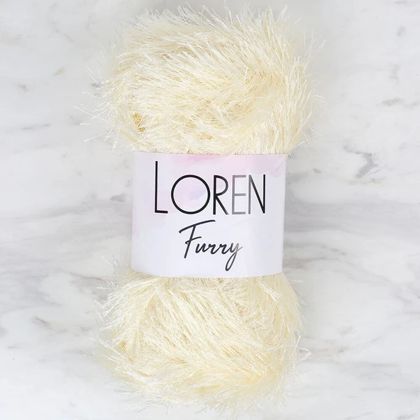 Loren Furry Krem El Örgü İpi - RF065 - 34062 ürün görseli