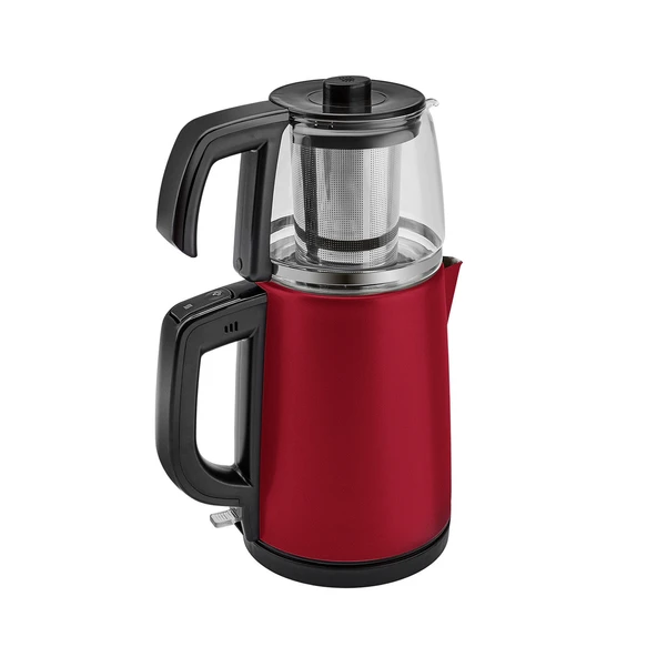 Karaca Tea Glass 2 in 1 Çelik Çay Makinesi ve Kettle Viva Magenta - 3