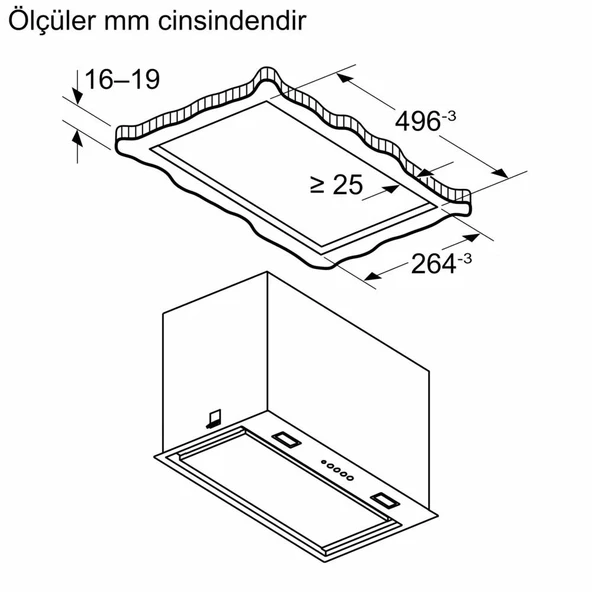 Siemens LB56NAC50 Gömme Aspiratör Paslanmaz Çelik - Resim 10