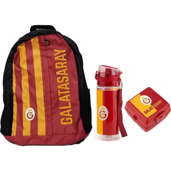Taraftar Galatasaray Çanta+ Suluk+ Beslenme Kabı Set2