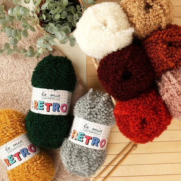 La Mia RETRO Bordo El Örgü İpi - LM3001 - Resim 3