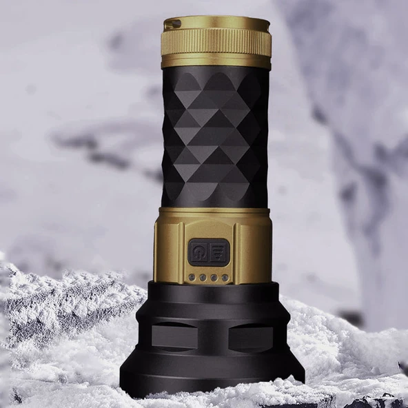 El Feneri 5000 Lümen Uzun Menzil 80W Şarjlı Powerbank Ledli Işık Kafa Lambası Su Geçirmez Kamp - Resim 4