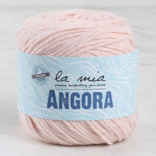 La Mia Angora Pudra Pembe El Örgü İpi - L185 - 34012 ürün görseli