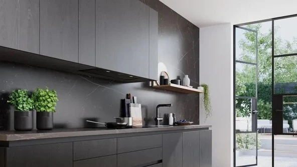 Siemens LB88NPC60 iQ700 Gömme Aspiratör 86 cm Siyah - Resim 2