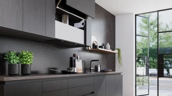 Siemens LB88NPC60 iQ700 Gömme Aspiratör 86 cm Siyah - Resim 3