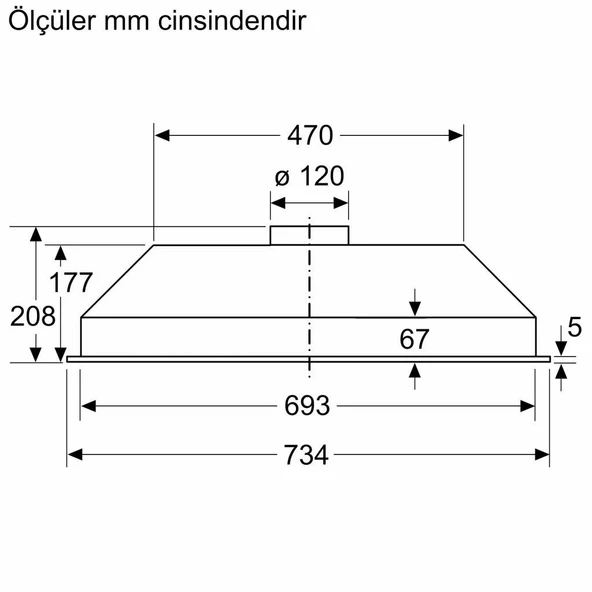 Siemens LB73NAA30 Aspiratör Ankastre Antrasit ürün görseli 1