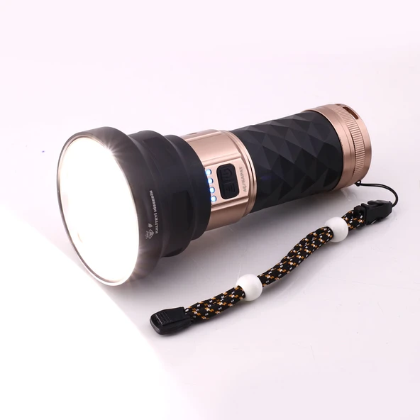 El Feneri 5000 Lümen Uzun Menzil 80W Şarjlı Powerbank Ledli Işık Kafa Lambası Su Geçirmez Kamp - Resim 7