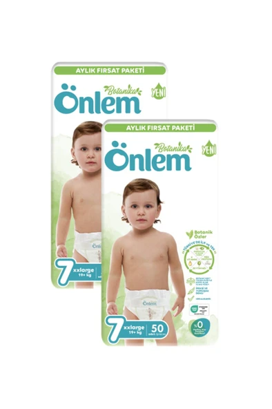 Önlem Botanika 7 Numara Bebek Bezi xxLarge 19+ Kg 50 li X 2 Adet - 1