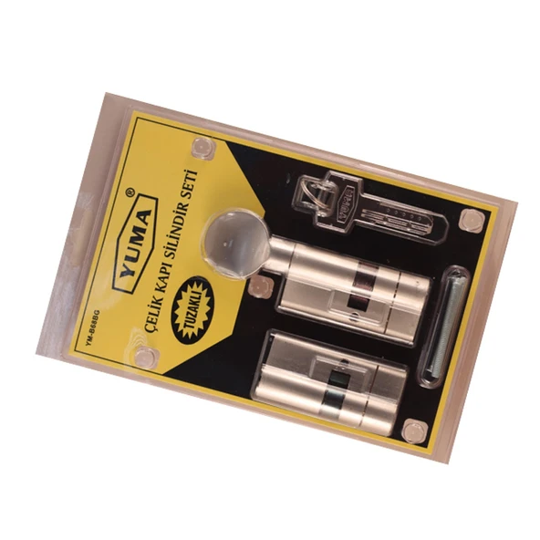 Yuma 68mm Mandallı Çelik kapı Tuzaklı Barel Seti - Sarı