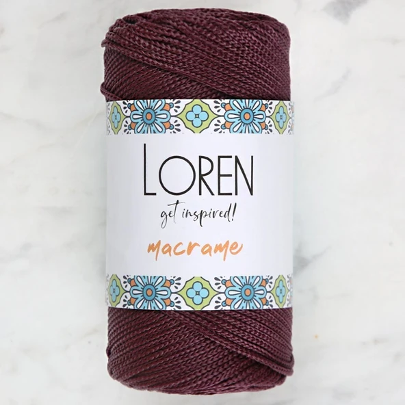Loren Macrame Koyu Bordo El Örgü İpi - RM115 ürün görseli