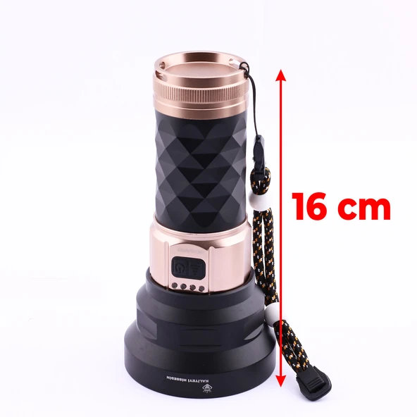 El Feneri 5000 Lümen Uzun Menzil 80W Şarjlı Powerbank Ledli Işık Kafa Lambası Su Geçirmez Kamp - Resim 3