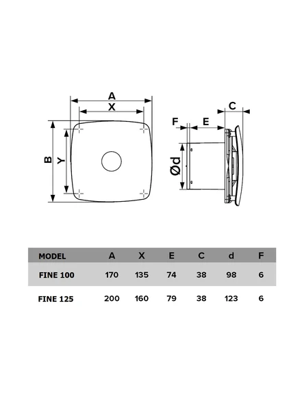 FINE 100 BD – 10'luk Sessiz Tuvalet ve Banyo Aspiratör Havalandırma Fanı - Resim 5