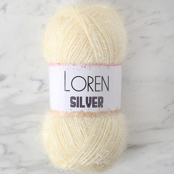 LOREN SILVER KREM EL ÖRGÜ İPİ - RS0065 - 34071 ürün görseli