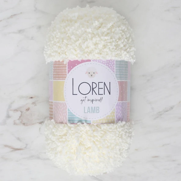 Loren Lamb Açık Krem El Örgü İpi - R019 - 34419 ürün görseli