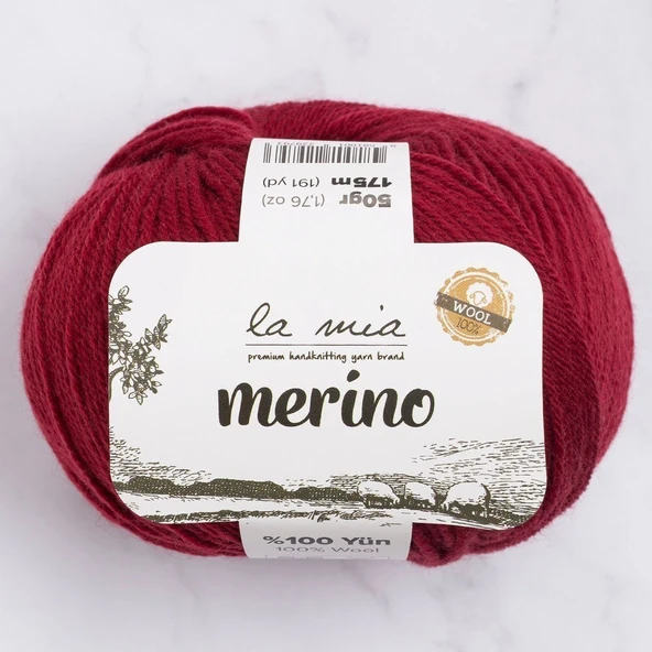 La Mia Merino Bordo El Örgü İpi - L065 - 33792 ürün görseli
