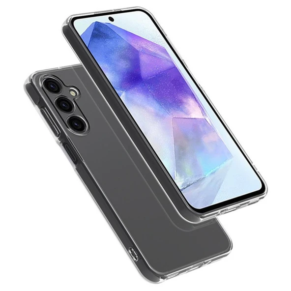 Samsung Galaxy A56 Uyumlu Kamera Korumalı Darbe Önleyici Ultra Slim TPU Şeffaf Silikon Kılıf - 3