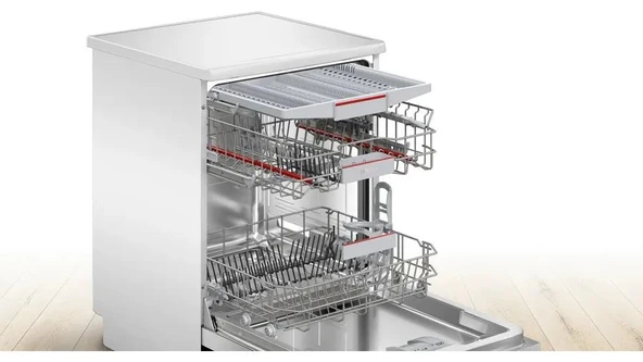 Bosch SMS4HMW62T Bulaşık Makinesi Beyaz Cam - Resim 3