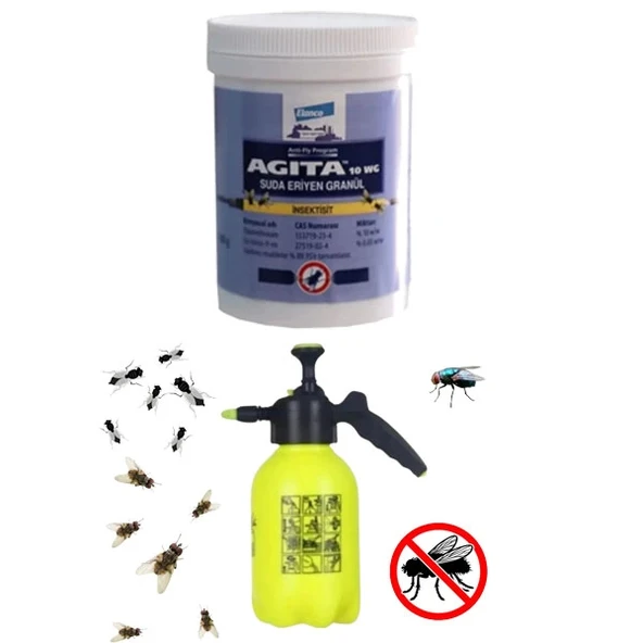 Agita Karasinek Suda Kolay Eriyen Granül 100 Gr + EL POMPASI YEŞİL 2 LT