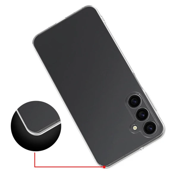 Samsung Galaxy A56 Uyumlu Kamera Korumalı Darbe Önleyici Ultra Slim TPU Şeffaf Silikon Kılıf - 2