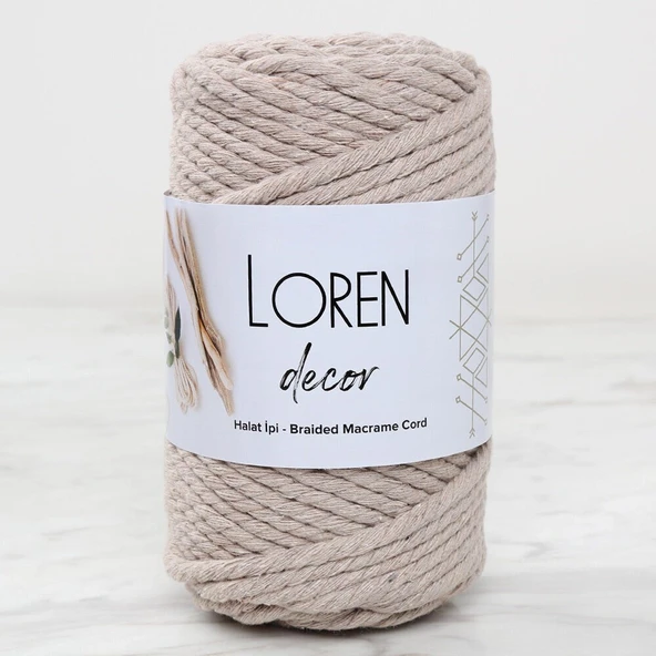 Loren Decor 3 Büküm Makrome İpi Bej - L049 ürün görseli