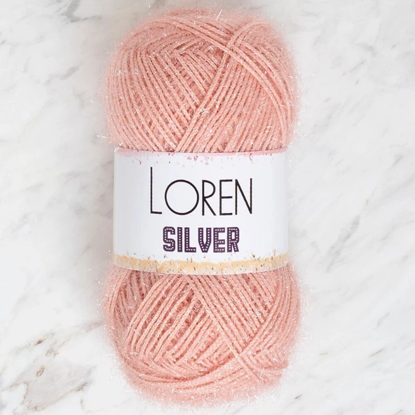 Loren Silver Pudra Pembe El Örgü İpi - RS0040 - 34079 ürün görseli