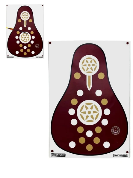 OKCUBABA Vinil Geleneksel Okçuluk Hedef Yüzü  80x115 cm Koyu Kahve