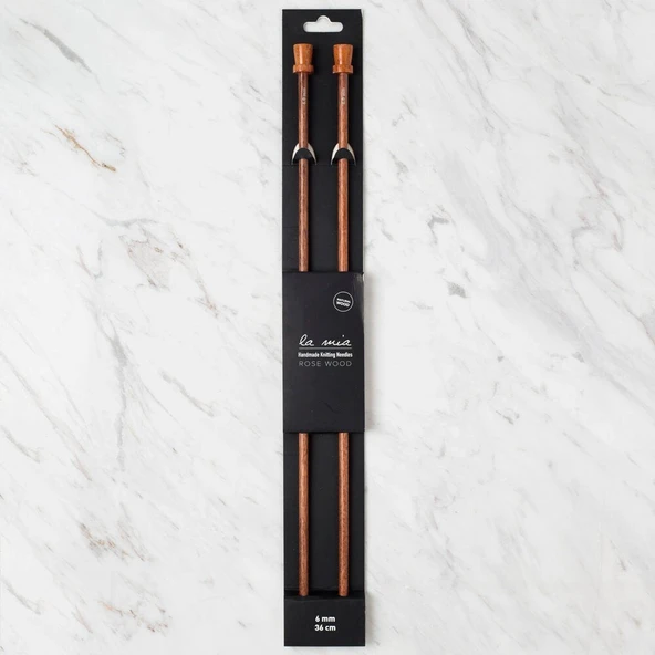 La Mia Rosewood 6 mm 36 cm Ahşap Örgü Şişi ürün görseli